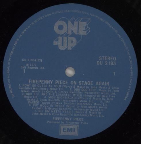 The Fivepenny Piece On Stage Again vinyl LP album (LP record) UK FBJLPON656379