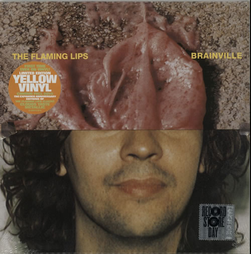 The Flaming Lips Brainville - RSD 15 - Yellow Vinyl 10" vinyl single (10 inch record) UK F-L10BR628065