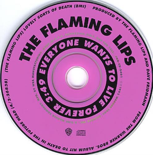 The Flaming Lips Everyone Wants To Live Forever CD single (CD5 / 5") US F-LC5EV352904