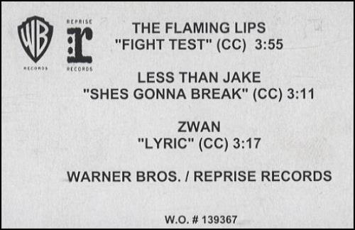 The Flaming Lips Fight Test video (VHS or PAL or NTSC) US F-LVIFI251453