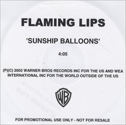The Flaming Lips Sunship Balloons CD-R acetate UK F-LCRSU266039