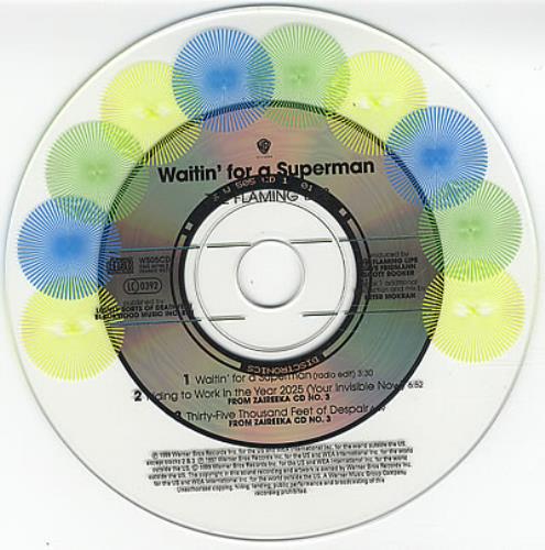 The Flaming Lips Waitin' For A Superman CD single (CD5 / 5") UK F-LC5WA382562