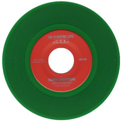 The Flaming Lips White Christmas - Green vinyl 7" vinyl single (7 inch record / 45) US F-L07WH220516
