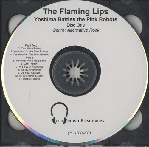 The Flaming Lips Yoshima Battles The Pink Robots CD-R acetate US F-LCRYO471486