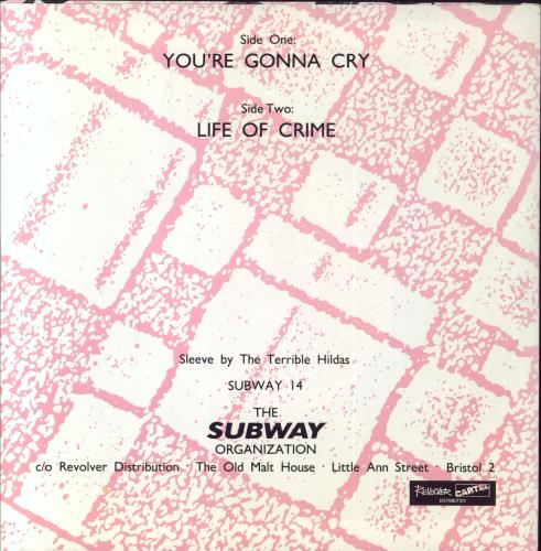 The Flatmates You're Gonna Cry 7" vinyl single (7 inch record / 45) UK FMS07YO601964