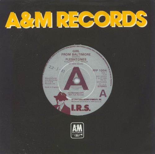 The Fleshtones Girl From Baltimore 7" vinyl single (7 inch record / 45) UK FL807GI819399