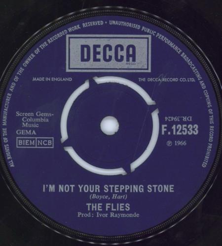 The Flies (60s) (I'm Not Your) Stepping Stone 7" vinyl single (7 inch record / 45) UK FL407IM689841