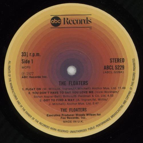 The Floaters The Floaters vinyl LP album (LP record) UK FCVLPTH524793