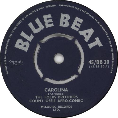 The Folkes Brothers Carolina - 4pr 7" vinyl single (7 inch record / 45) UK ZQE07CA719047
