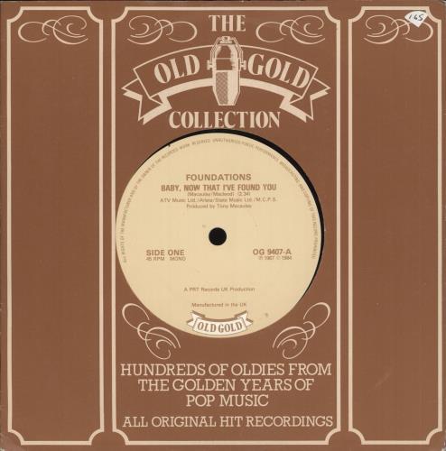 The Foundations Baby Now That I've Found You 7" vinyl single (7 inch record / 45) UK TFO07BA714799