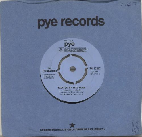 The Foundations Back On My Feet Again - 4-Pr 7" vinyl single (7 inch record / 45) UK TFO07BA693634