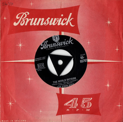 The Four Aces The World Outside 7" vinyl single (7 inch record / 45) UK T4A07TH547196
