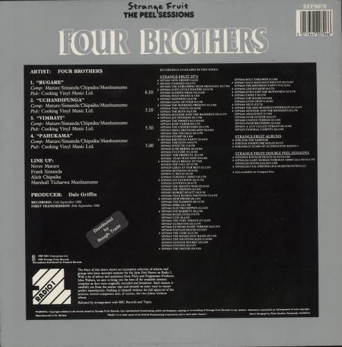 The Four Brothers The Peel Sessions - Red Vinyl 12" vinyl single (12 inch record / Maxi-single) UK 4-B12TH499561
