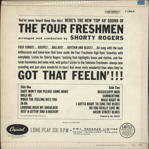 The Four Freshmen The Four Freshmen Got That Feelin' vinyl LP album (LP record) UK T4FLPTH881039