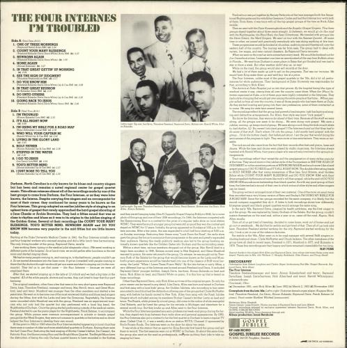 The Four Internes I'm Troubled vinyl LP album (LP record) Swedish XHRLPIM702859