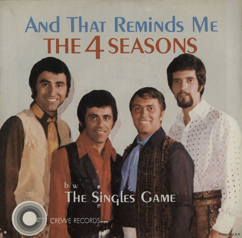 The Four Seasons And That Reminds Me - P/S 7" vinyl single (7 inch record / 45) US FSE07AN570910