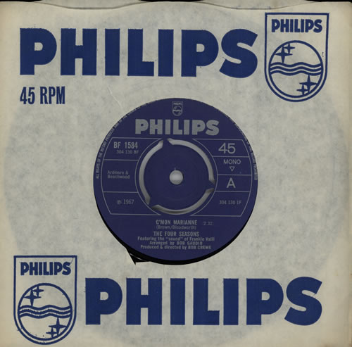The Four Seasons C'mon Marianne 7" vinyl single (7 inch record / 45) UK FSE07CM241303