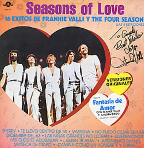 The Four Seasons Seasons Of Love - Autographed vinyl LP album (LP record) Mexican FSELPSE273955