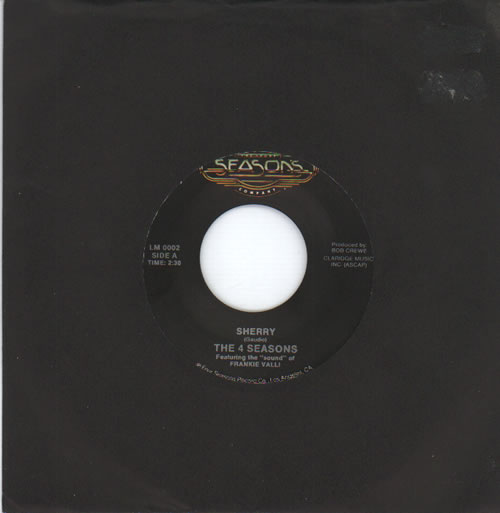 The Four Seasons Sherry 7" vinyl single (7 inch record / 45) US FSE07SH634499