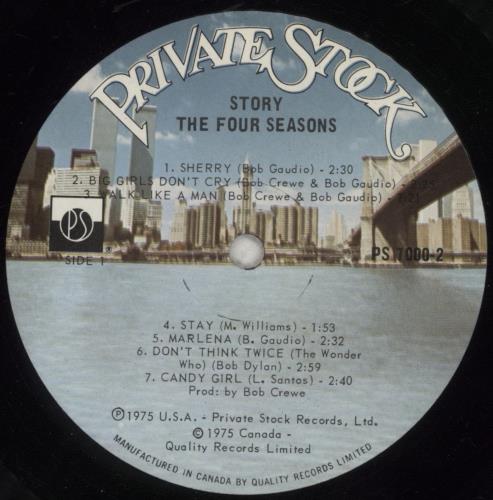 The Four Seasons Story 2-LP vinyl record set (Double LP Album) Canadian FSE2LST475613