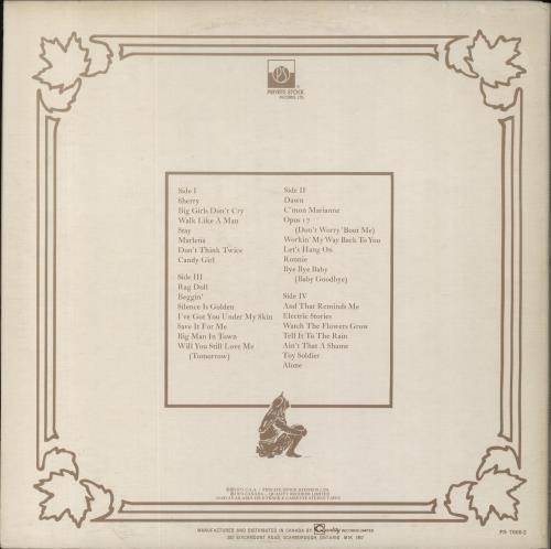 The Four Seasons Story 2-LP vinyl record set (Double LP Album) Canadian FSE2LST475613