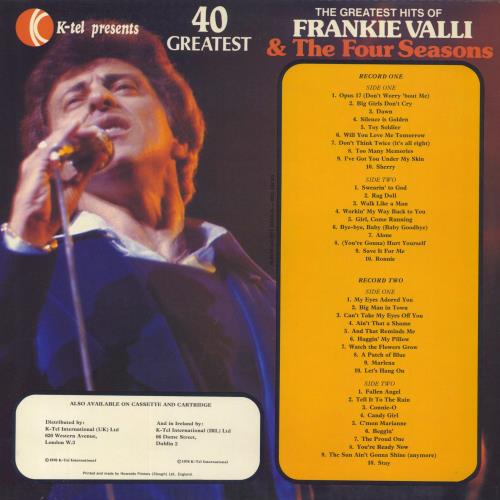 The Four Seasons The Greatest Hits Of Frankie Valli & The Four Seasons 2-LP vinyl record set (Double LP Album) UK FSE2LTH454785