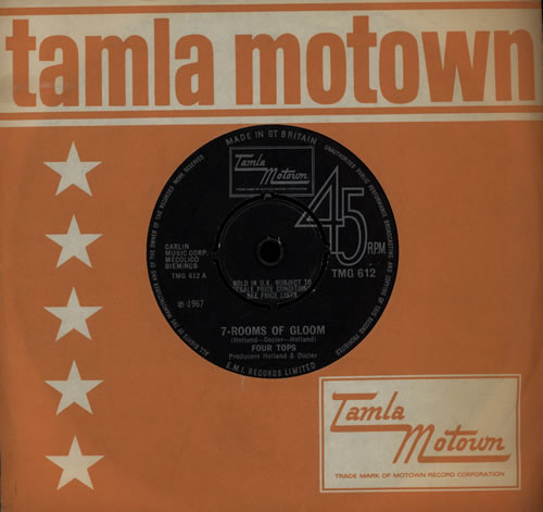The Four Tops 7-Rooms Of Gloom 7" vinyl single (7 inch record / 45) UK FTP07RO348787