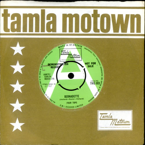 The Four Tops Bernadette 7" vinyl single (7 inch record / 45) UK FTP07BE349497