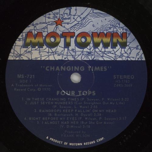 The Four Tops Changing Times - Shrink vinyl LP album (LP record) US FTPLPCH872828