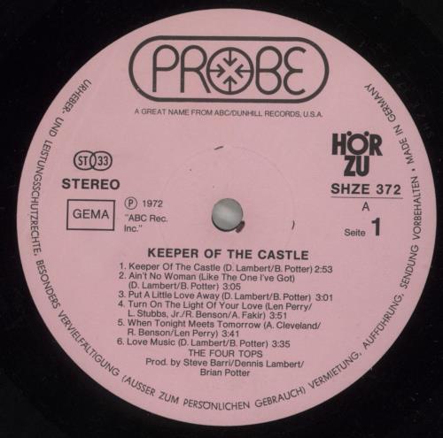 The Four Tops Keeper Of The Castle vinyl LP album (LP record) German FTPLPKE588319