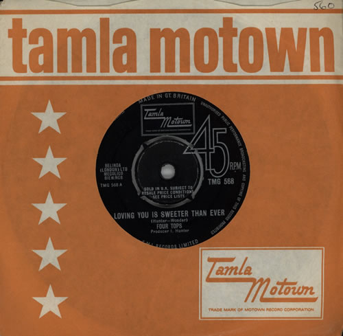 The Four Tops Loving You Is Sweeter Than Ever 7" vinyl single (7 inch record / 45) UK FTP07LO570819