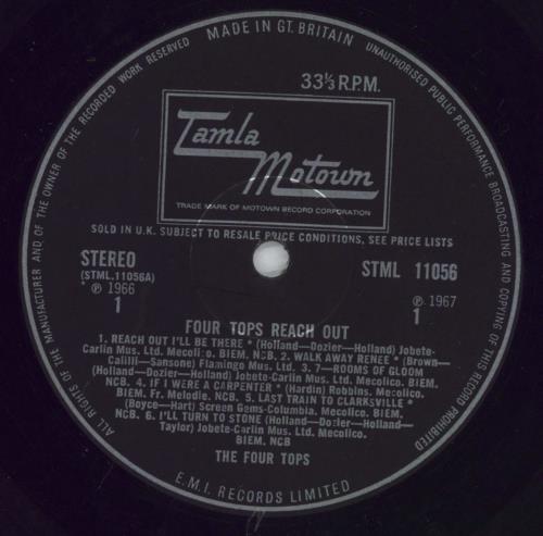 The Four Tops Reach Out - EX vinyl LP album (LP record) UK FTPLPRE351391