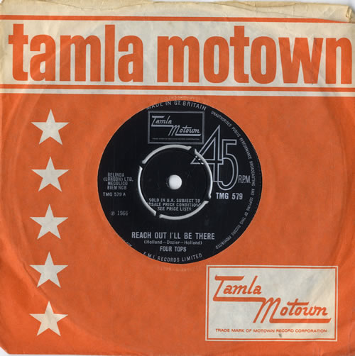 The Four Tops Reach Out I'll Be There - 1st - 4pr 7" vinyl single (7 inch record / 45) UK FTP07RE604652