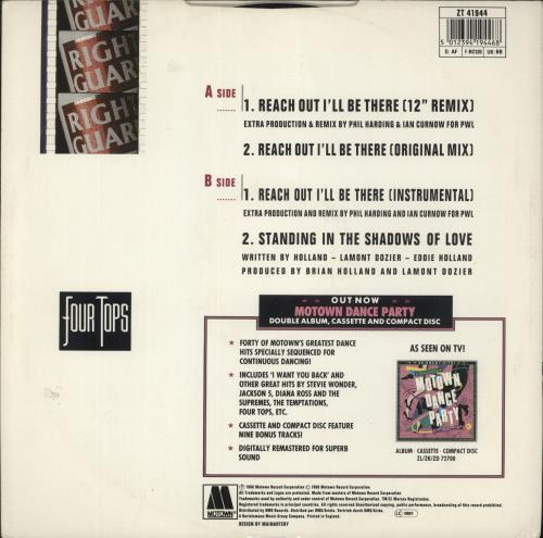 The Four Tops Reach Out I'll Be There - '88 Remix 12" vinyl single (12 inch record / Maxi-single) UK FTP12RE522524