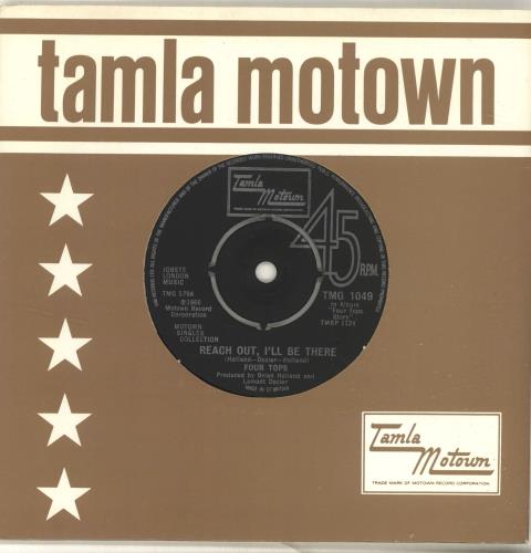 The Four Tops Reach Out, I'll Be There 7" vinyl single (7 inch record / 45) UK FTP07RE190355