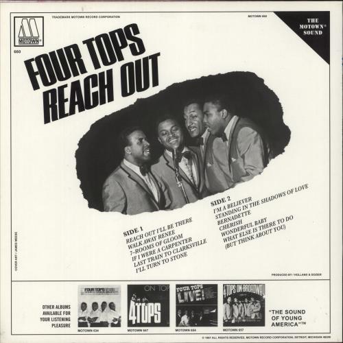 The Four Tops Reach Out vinyl LP album (LP record) German FTPLPRE869316