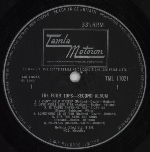 The Four Tops Second Album vinyl LP album (LP record) UK FTPLPSE284615