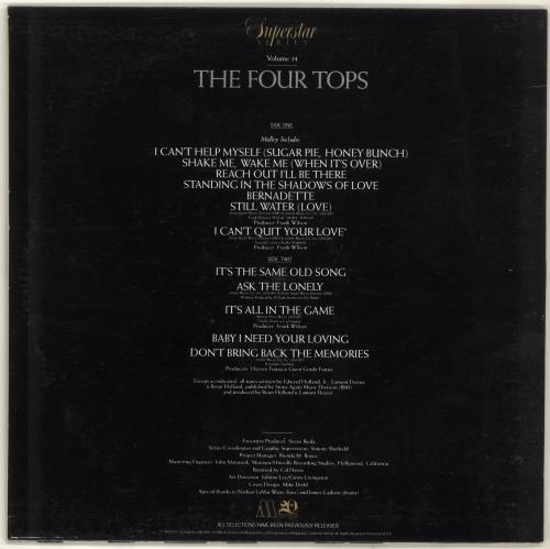 The Four Tops The Four Tops vinyl LP album (LP record) US FTPLPTH704325