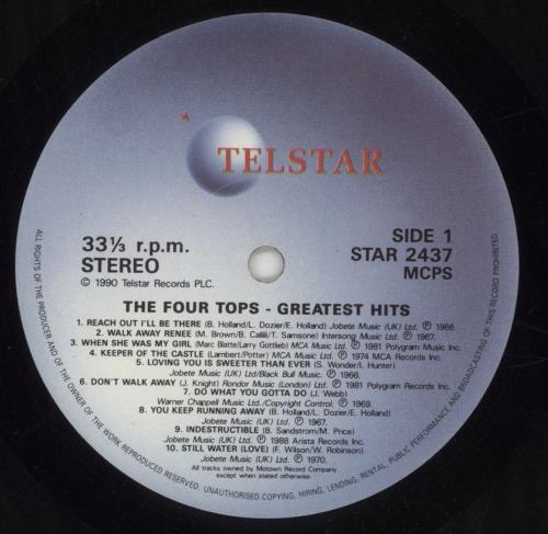 The Four Tops Their Greatest Hits vinyl LP album (LP record) UK FTPLPTH771207