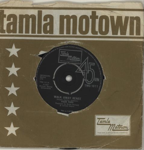 The Four Tops Walk Away Renee 7" vinyl single (7 inch record / 45) UK FTP07WA518577