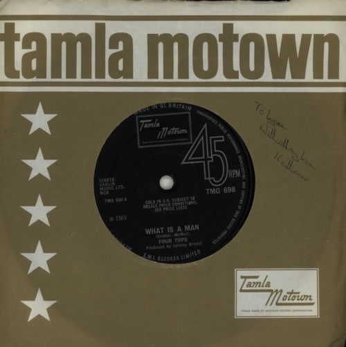The Four Tops What Is A Man 7" vinyl single (7 inch record / 45) UK FTP07WH614225