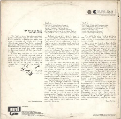 The Freemen On The One Road vinyl LP album (LP record) UK YWHLPON694163