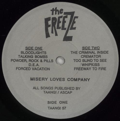 The Freeze (U.S.) Misery Loves Company vinyl LP album (LP record) US 0K7LPMI864301