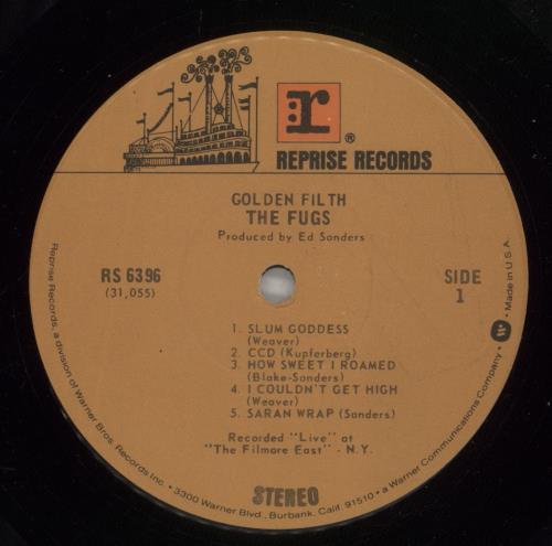 The Fugs Golden Filth vinyl LP album (LP record) US TFGLPGO381051