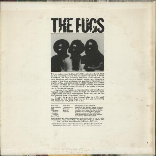 The Fugs Golden Filth vinyl LP album (LP record) US TFGLPGO381051