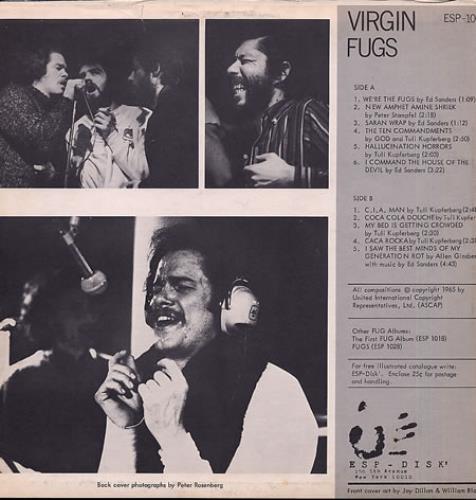 The Fugs Virgin Fugs vinyl LP album (LP record) US TFGLPVI336038