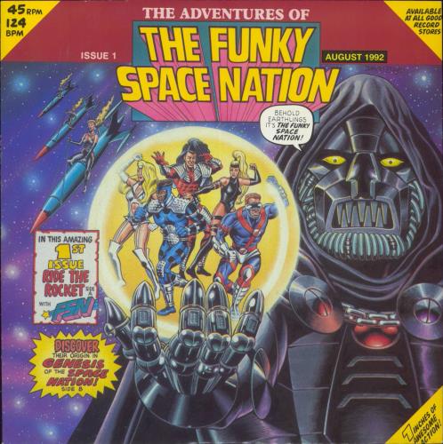 The Funky Space Nation Ride The Rocket 7" vinyl single (7 inch record / 45) UK 6HL07RI827144
