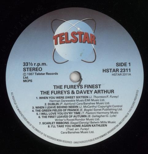 The Fureys And Davey Arthur The Fureys Finest vinyl LP album (LP record) UK F+DLPTH523740