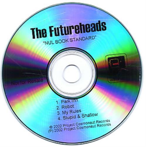 The Futureheads Nul Book Standard CD-R acetate UK FHDCRNU316227