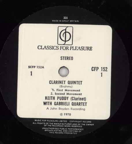 The Gabrieli String Quartet Brahms: Clarinet Quintet vinyl LP album (LP record) UK XMULPBR658905